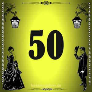 Einladung zum 50-jährigen Jubiläum treff gelb